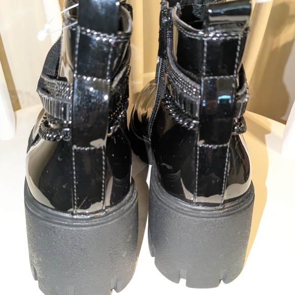 Torrid Glossy Black Combat Boots - Picture 5 of 6